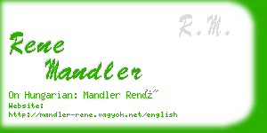 rene mandler business card